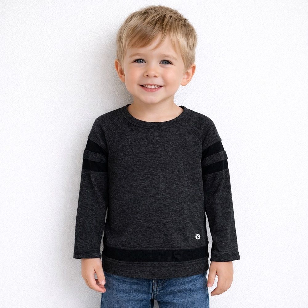 Xersion Athletic Charcoal Long Sleeve Tee